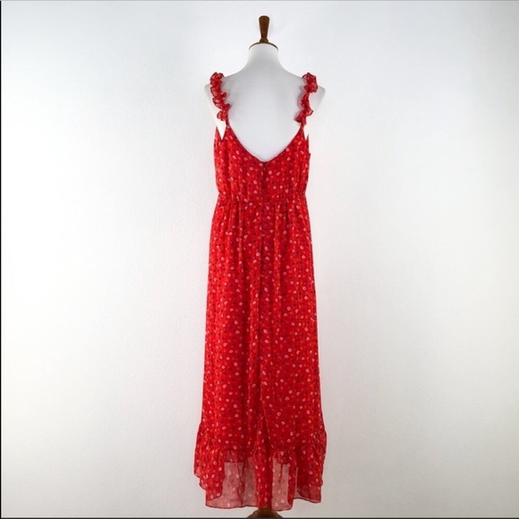 MADEWELL red ruffle maxi dress - Picture 2 of 12